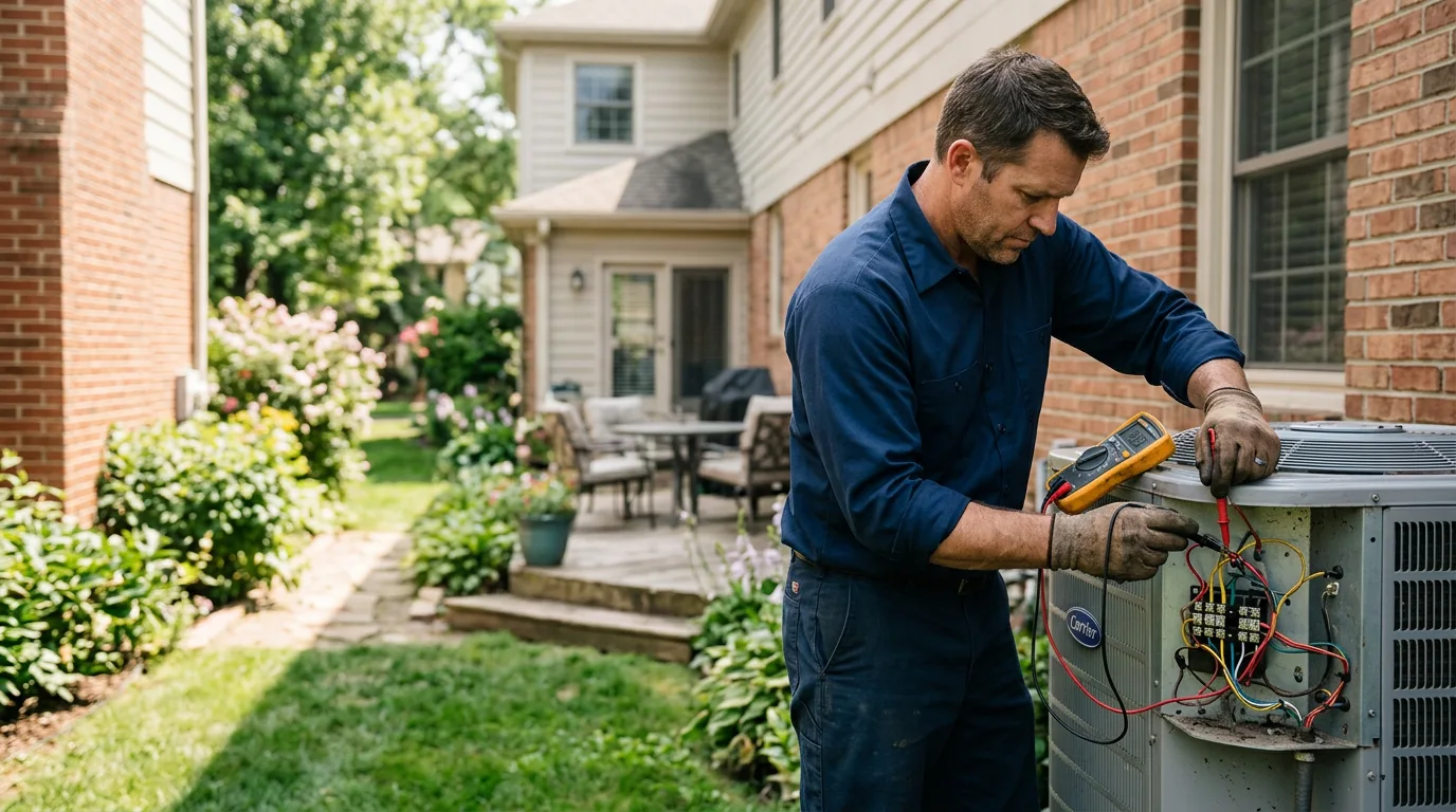 HVAC technician working near Plymouth, MA